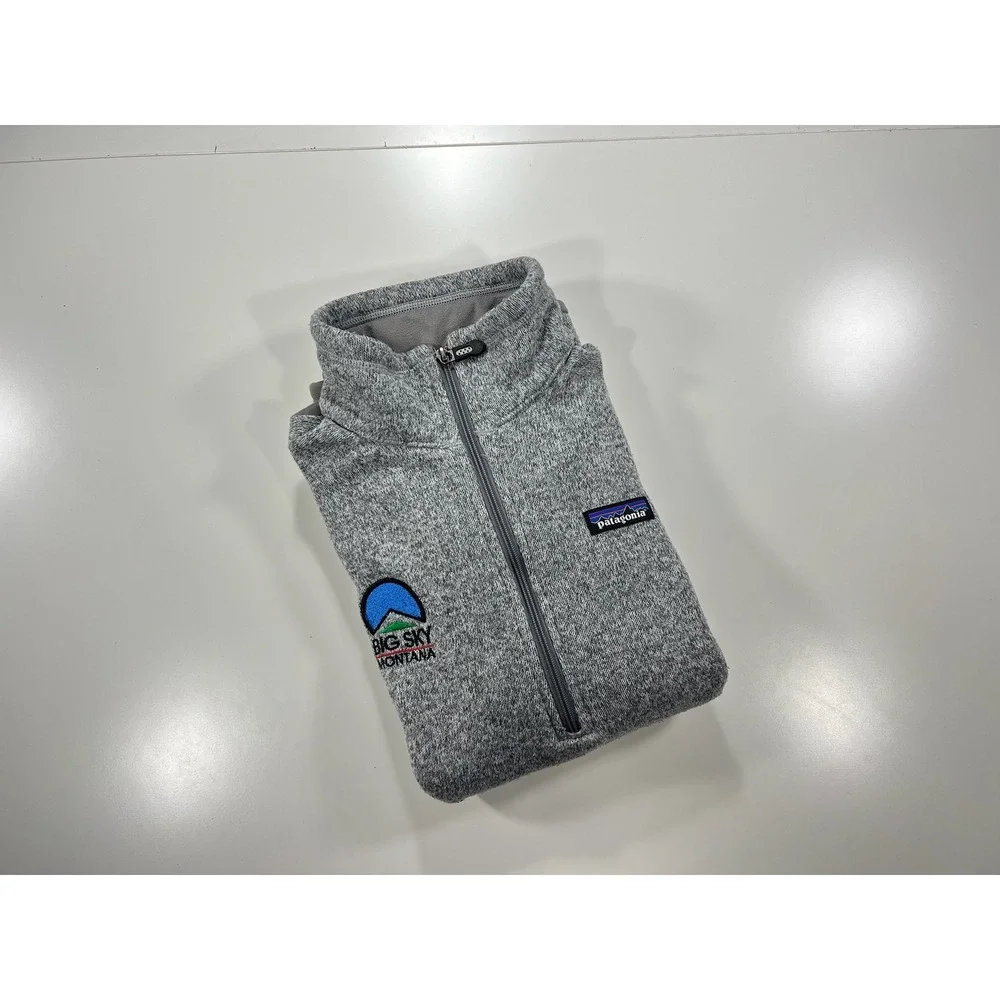 Patagonia Women's Med Better Sweater 1/4 Zip Pullover Big Sky Montana Gray 25618 - Picture 6 of 11